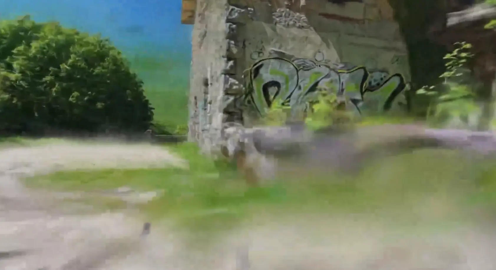 Gaussian Splatting con vídeo 360 y vuelvo orbital dron 02