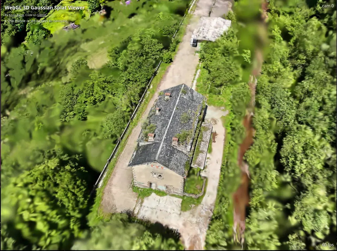 Reconstrucción aérea de Gaussian Splatting